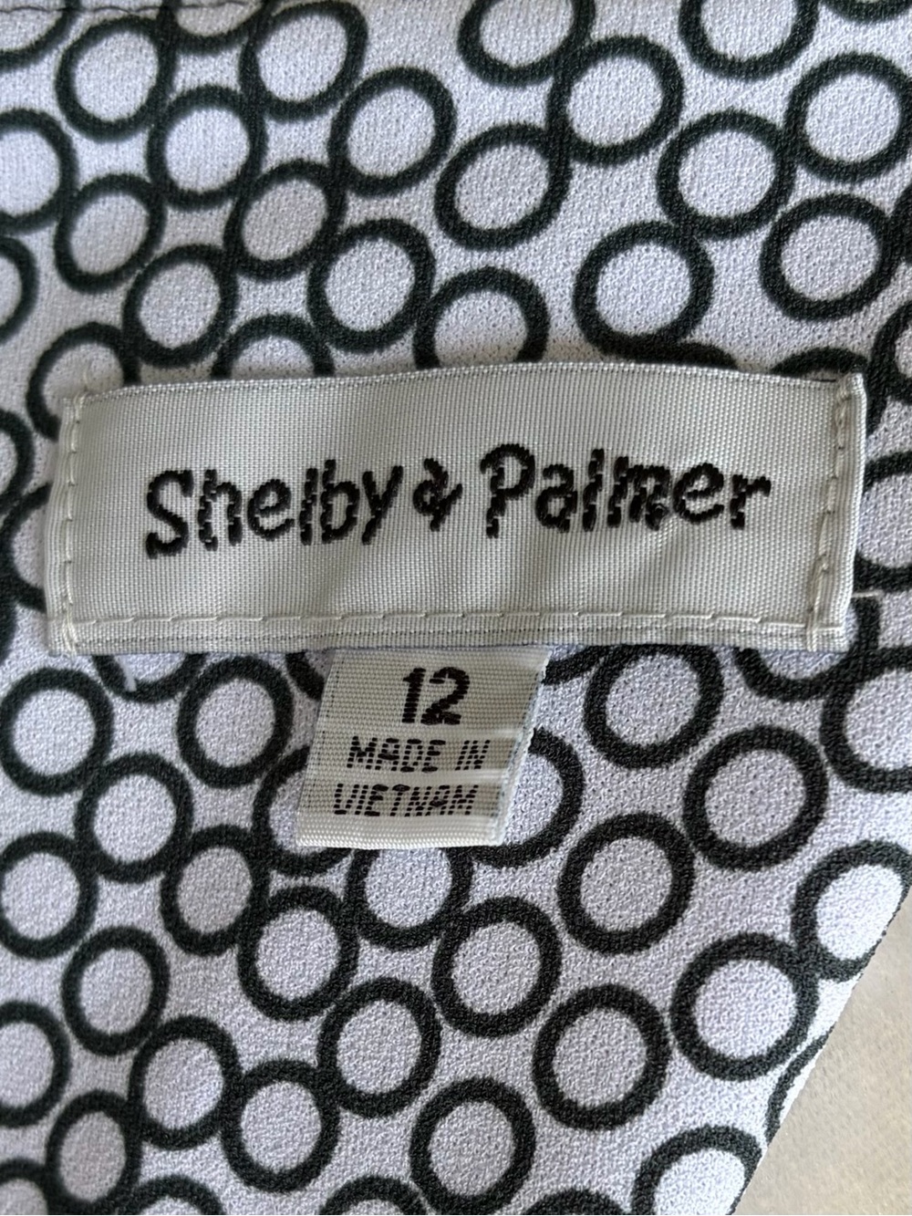 •Shelby & Palmer• Navy Blue Ruffle Bell Sleeve Shift Dress - Size 12 - Picture 2 of 8